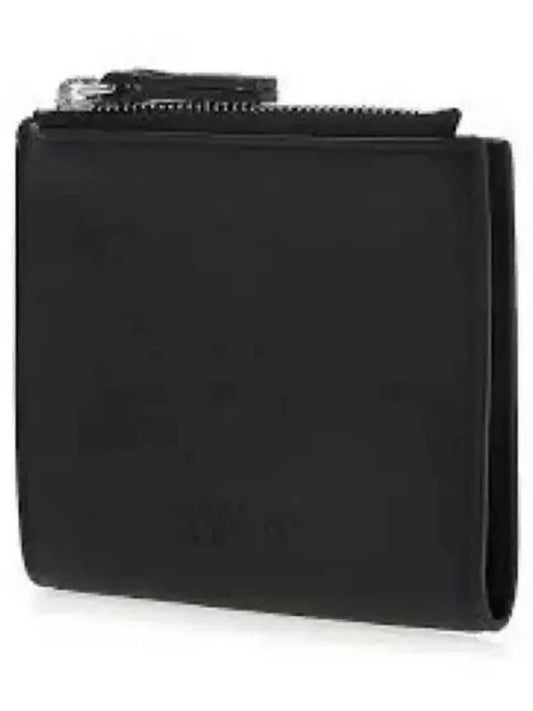 MM6 Maison Margiela Logo Zip Around Half Wallet Black XSA5UI0001P4812T8013 - MAISON MARGIELA - BALAAN 1