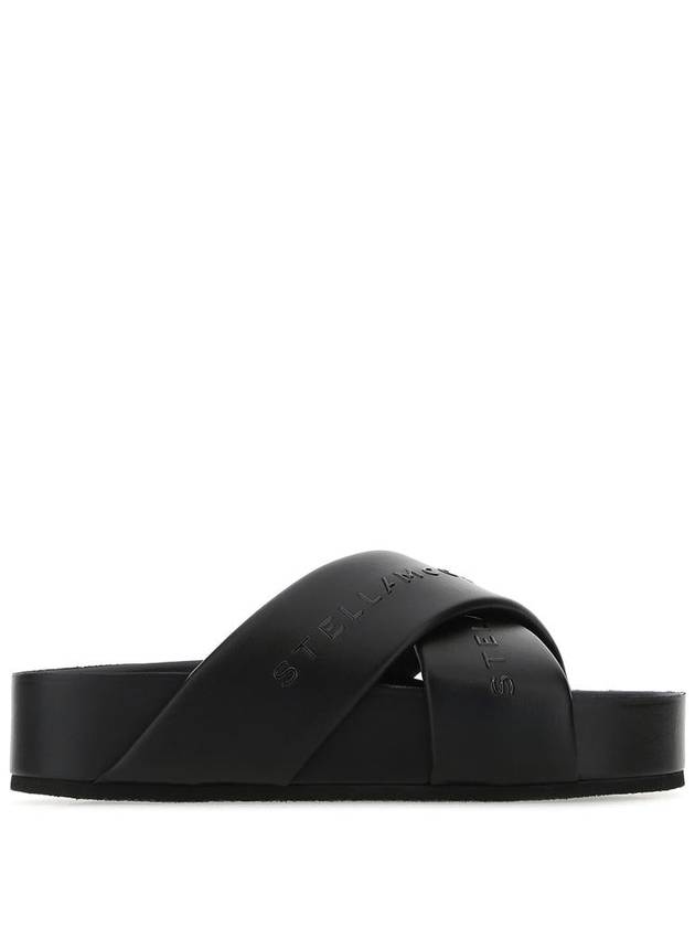 Signature Logo Slippers Black - STELLA MCCARTNEY - BALAAN 2