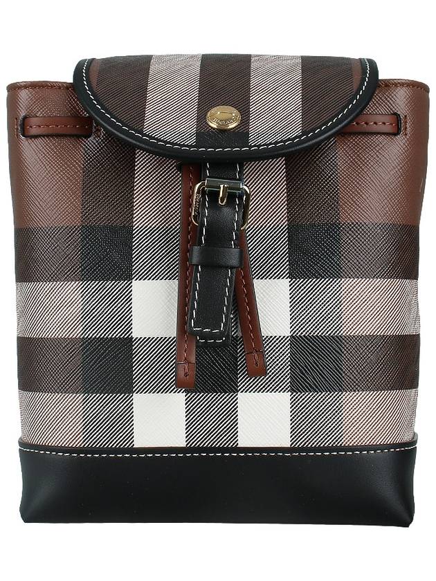 Check Mini Backpack Dark Brown - BURBERRY - BALAAN 3