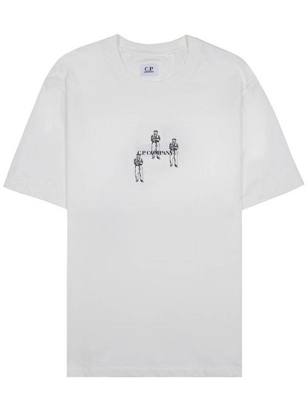 30/1 Jersey Relaxed Graphic Short Sleeve T-Shirt White - CP COMPANY - BALAAN 2