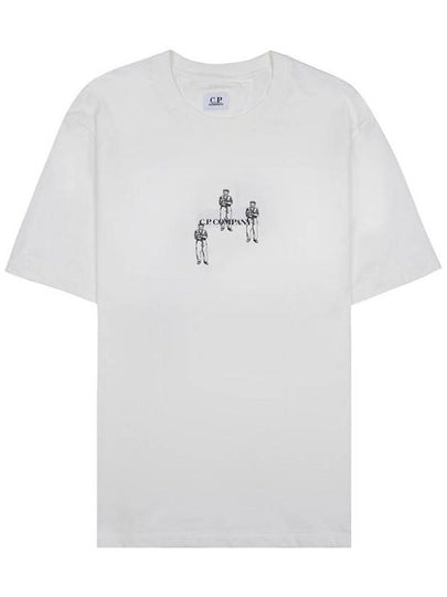 30/1 Jersey Relaxed Graphic Short Sleeve T-Shirt White - CP COMPANY - BALAAN 2