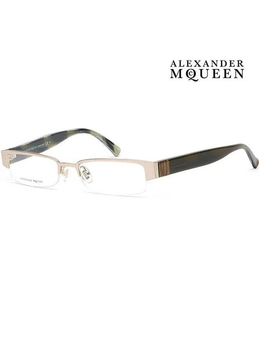 Eyewear Half Rimless Eyeglasses Gold - ALEXANDER MCQUEEN - BALAAN 2