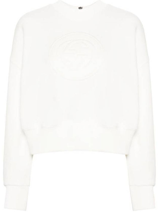 GG Logo Cotton Sweatshirt White - GUCCI - BALAAN 1