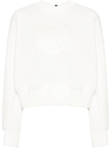 GG Logo Cotton Sweatshirt White - GUCCI - BALAAN 1