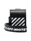 OffWhite Black Diag Stripe Leather AirPods Case - OFF WHITE - BALAAN 7