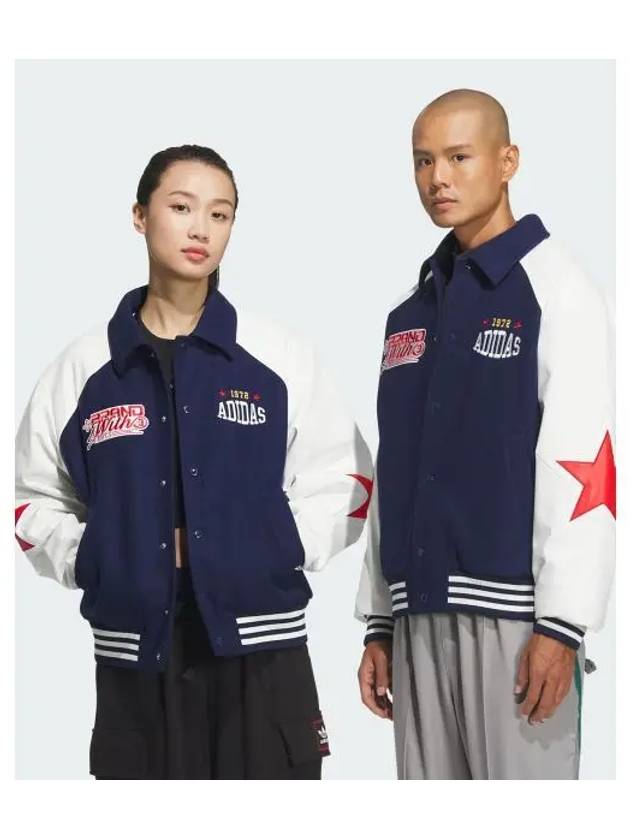 BB Retro Street Bomber Jacket White Night Indigo - ADIDAS - BALAAN 2