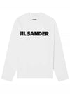 Logo Print Cotton Long Sleeve T-Shirt White - JIL SANDER - BALAAN 2