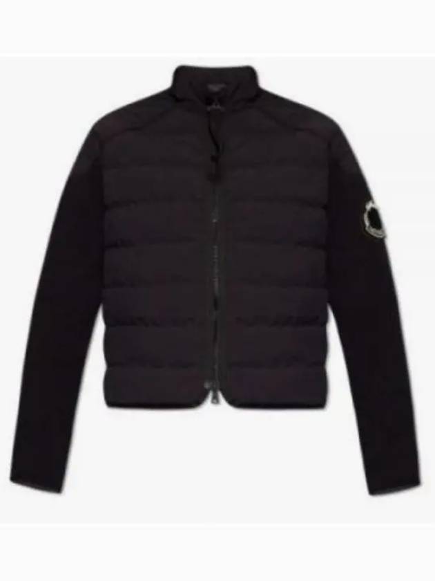 Padded Cotton Zip-Up Cardigan Black - MONCLER - BALAAN 2