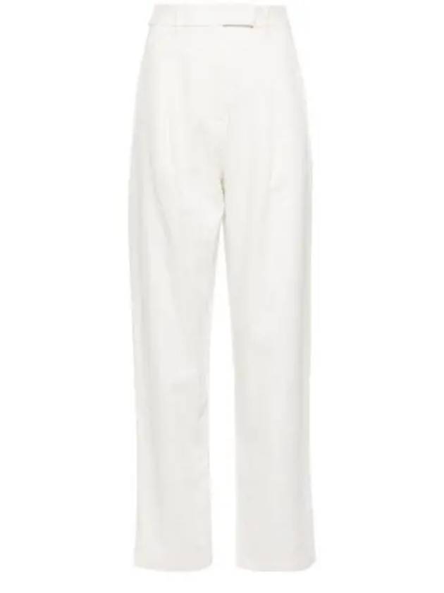 Women's High-Waist Tailored Straight Pants White - SELF PORTRAIT - BALAAN 2