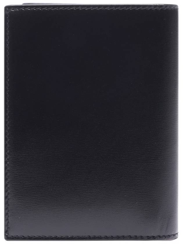 Men's Silver Monogram Fold Half Wallet Black - SAINT LAURENT - BALAAN 5