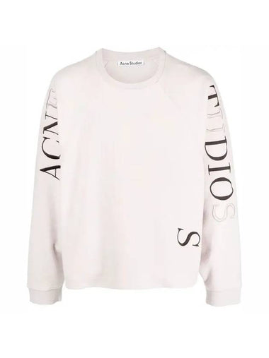 Embroidered Logo Oversized Fit Sweatshirt Pale Lilac - ACNE STUDIOS - BALAAN 1