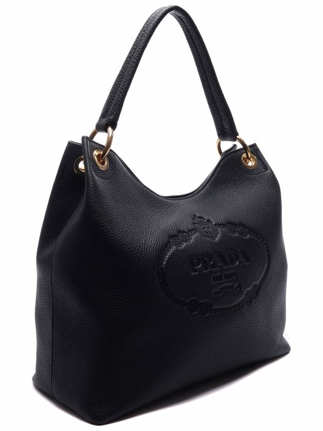 Vitello Phoenix Hobo Bag Black - PRADA - BALAAN 4