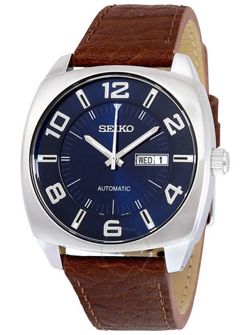 Seiko Recraft Automatic Blue Dial Brown Leather Men's Watch SNKN37 - SEIKO - BALAAN 1