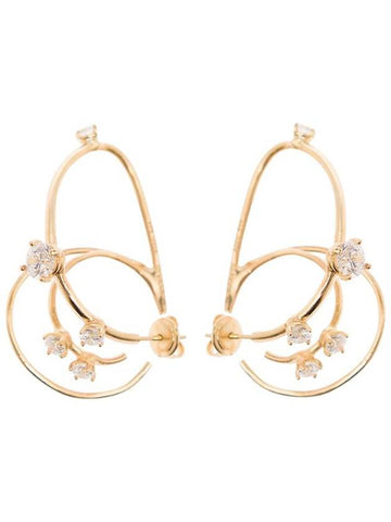 'Constellation' Gold-Colored Multi Hoops Earrings In Sterling Silver Woman - PANCONESI - BALAAN 1