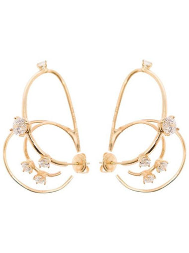 'Constellation' Gold-Colored Multi Hoops Earrings In Sterling Silver Woman - PANCONESI - BALAAN 1