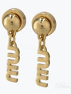 metal logo earrings gold - MIU MIU - BALAAN 2