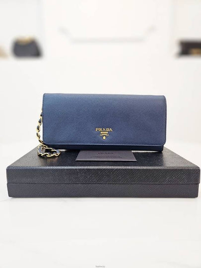 Saffiano Wallet Cross Bag Blue 1M1290 - PRADA - BALAAN 2