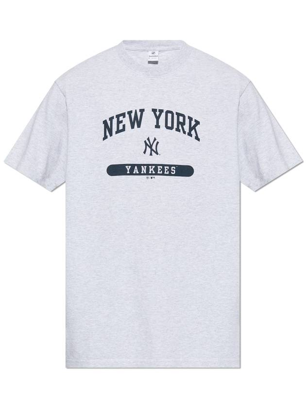 Sporty & Rich T-shirt From The 47 & The New York Yankees Collection, Unisex, Grey - SPORTY & RICH - BALAAN 1