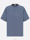 Oversized Fit Cotton Jersey Short Sleeve T-Shirt Blue - DIOR - BALAAN 6