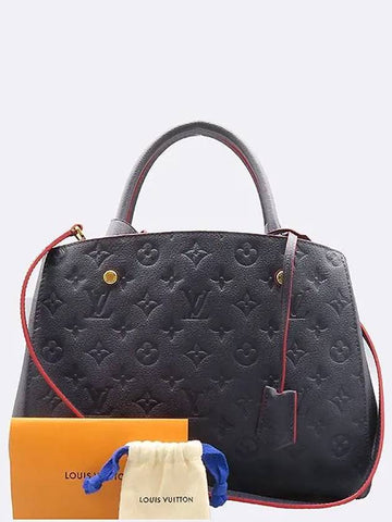 M42746 Monogram Empreinte Marine Rousey Montaigne MM Tote Bag Strap 2WAY - LOUIS VUITTON - BALAAN 1