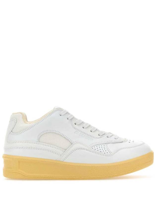 Basket Leather Low Top Sneakers White - JIL SANDER - BALAAN 2