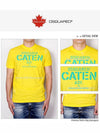 Men's CATEN Dean Dan Pocket Short Sleeve TShirt 74GC0897 Yellow - DSQUARED2 - BALAAN 6