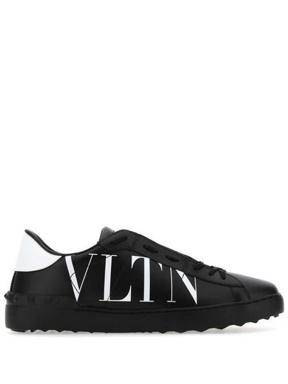 Open VLTN printed low top sneakers black - VALENTINO - BALAAN 2