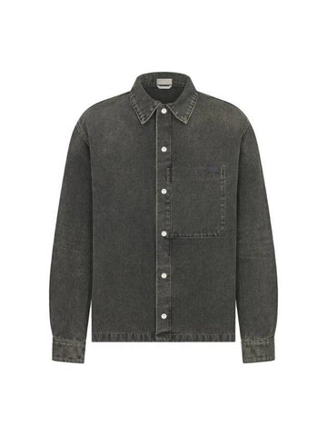 Cotton Twill Denim Jacket Grey - DIOR - BALAAN 1