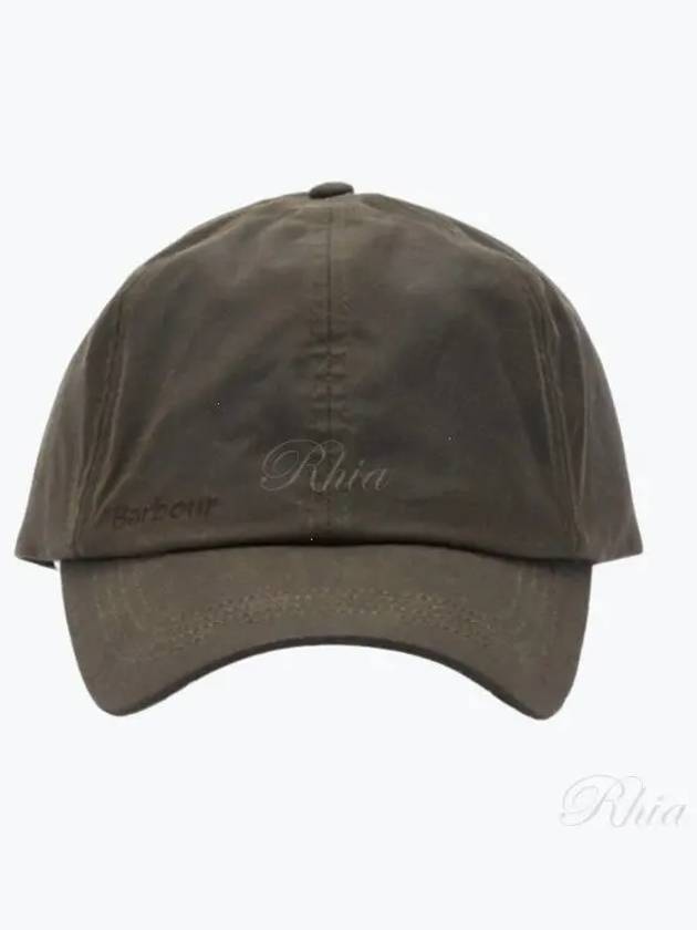 Embroidered Logo Wax Sports Ball Cap Olive - BARBOUR - BALAAN 2