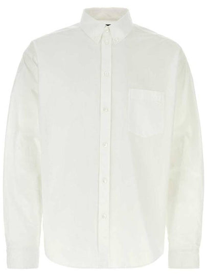 Political Stencil Large Fit Long Sleeve Shirt White - BALENCIAGA - BALAAN 2