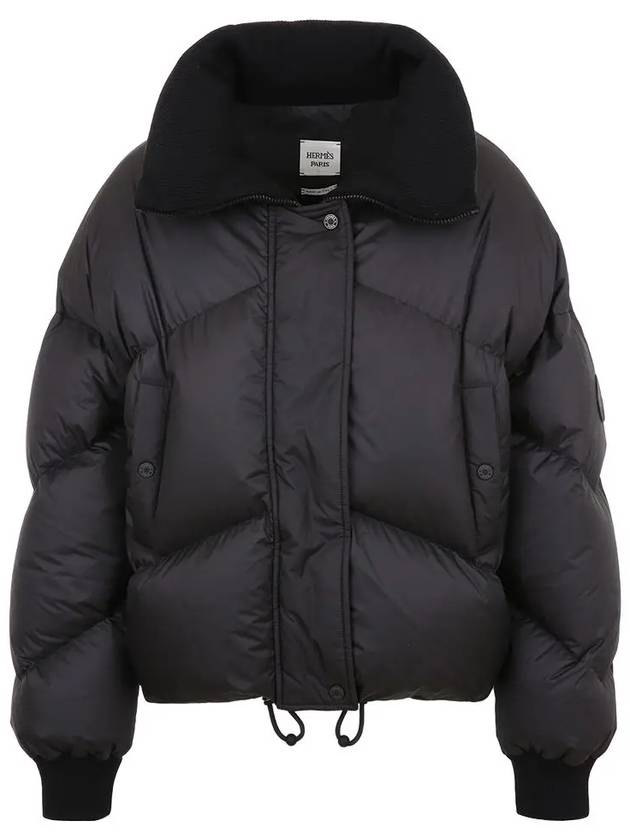 H3H0157DA 02 Puffer Black Women s Short Padding - HERMES - BALAAN 2