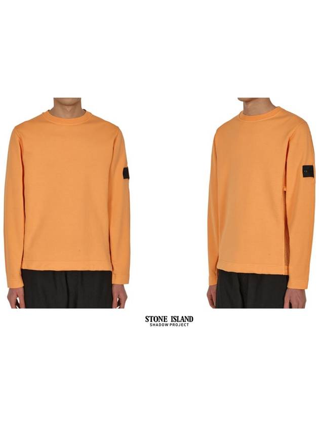 Wappen Shadow Project Mesh Long Sleeve T-Shirt Orange - STONE ISLAND - BALAAN 6