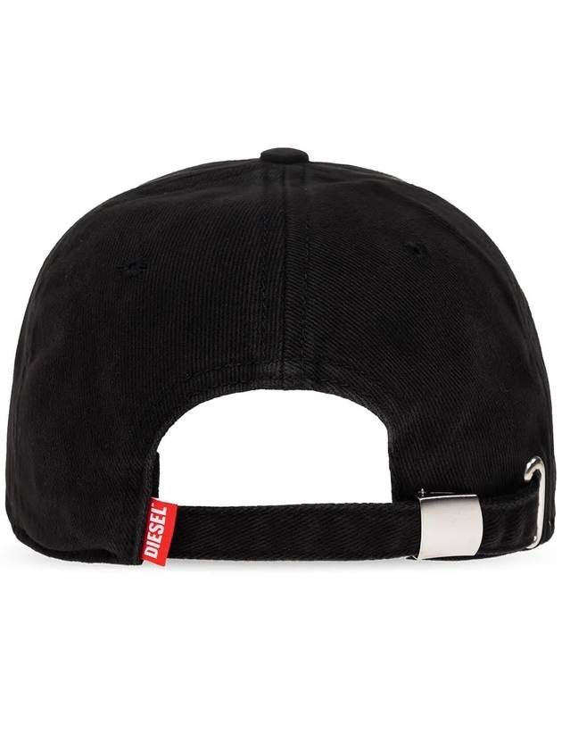 Corry Jacq Wash Logo Patch Base Ball Cap Black - DIESEL - BALAAN 4