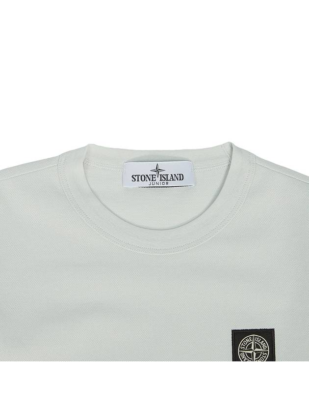 Kids Logo Patch Short Sleeve T-Shirt Grey - STONE ISLAND - BALAAN 4