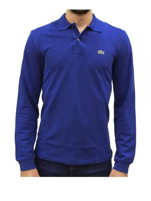 Classic Long Sleeve Polo Shirt Blue - LACOSTE - BALAAN 2