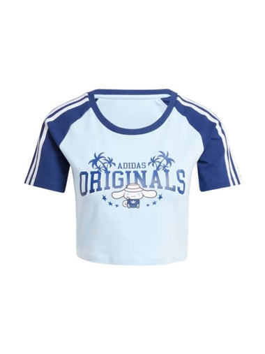 Cinnamoroll Cropped Baby Short Sleeve T-Shirt Blue - ADIDAS - BALAAN 1