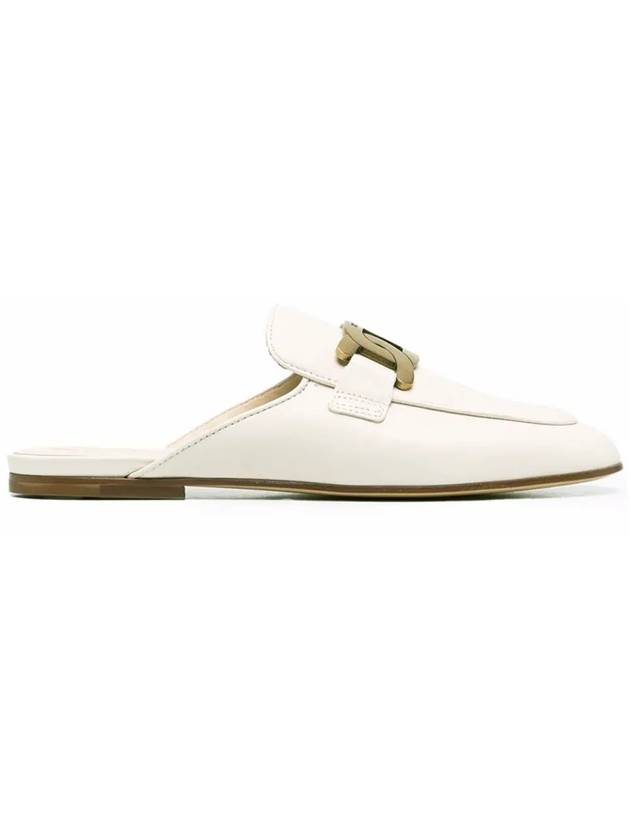 Metal Chain Leather Mule White - TOD'S - BALAAN 3