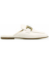 Metal Chain Leather Mule White - TOD'S - BALAAN 3