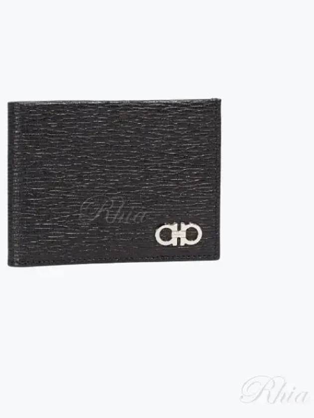 Gancini Half Wallet Black - SALVATORE FERRAGAMO - BALAAN 2