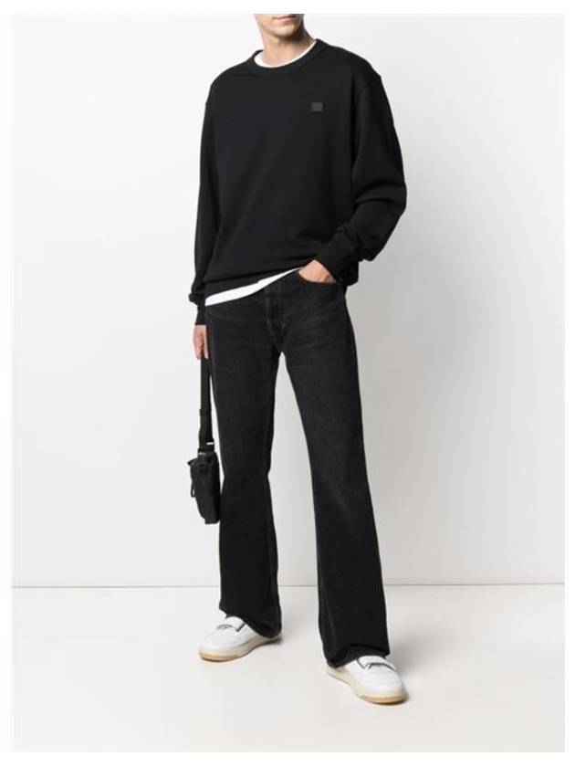 Face Patch Long Sleeve T-Shirt Black - ACNE STUDIOS - BALAAN 3