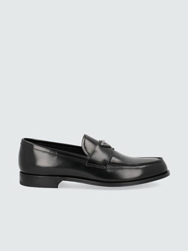 Brushed Leather Loafers Black - PRADA - BALAAN 2