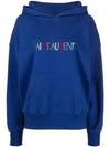 Women's Logo Hoodie Blue - SAINT LAURENT - BALAAN 2