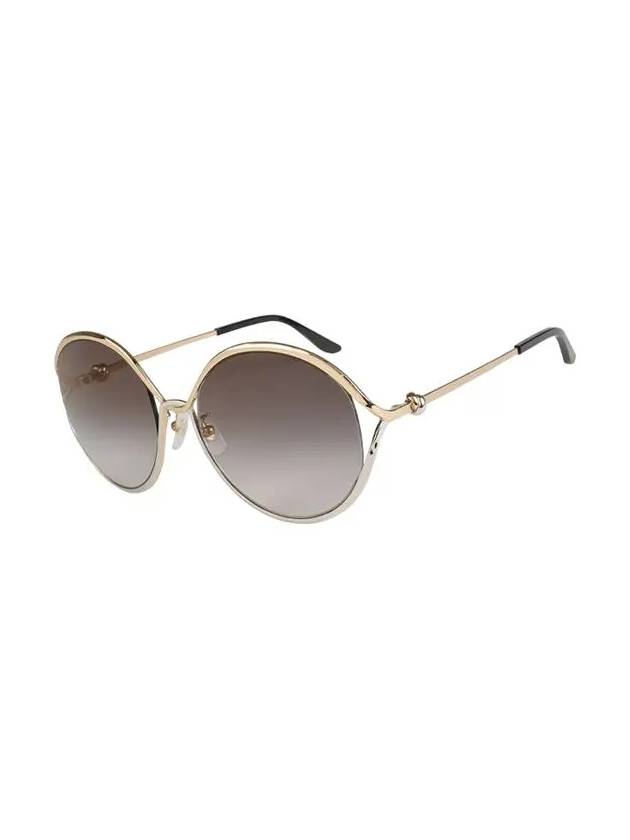 Eyewear Round Metal Sunglasses Grey - CARTIER - BALAAN 4