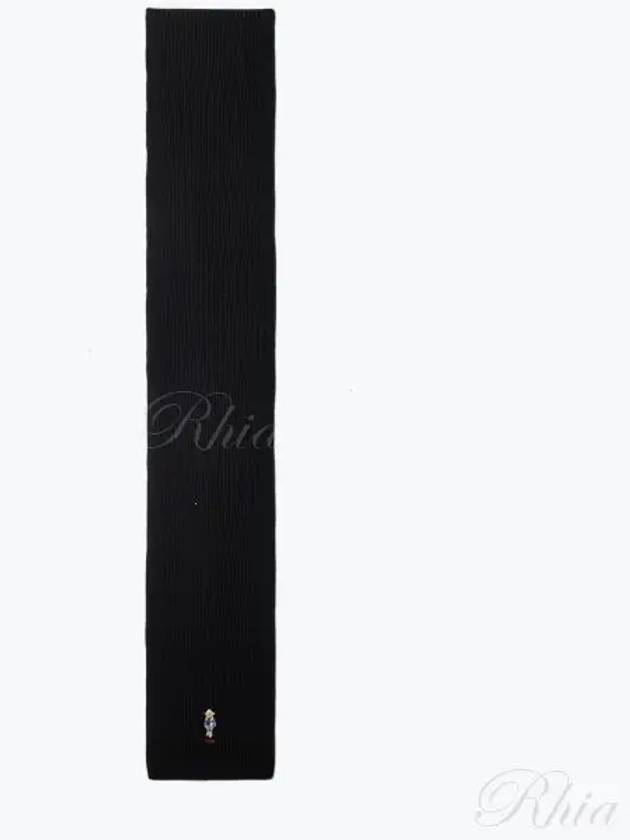 Holiday Bear Wool Muffler Black - POLO RALPH LAUREN - BALAAN 2