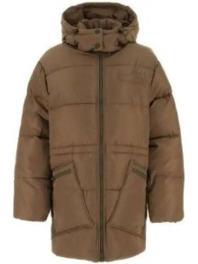 Oversized Tech Puffer Midi Padding Brown - GANNI - BALAAN 2