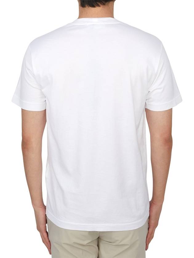 Logo Patch Short Sleeve T-Shirt White - STONE ISLAND - BALAAN 4