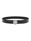 CD Circle Buckle Belt Black 4302RUVDQ - DIOR - BALAAN.