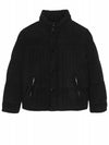 Corduroy Down Padding Jacket Black - SAINT LAURENT - BALAAN 7