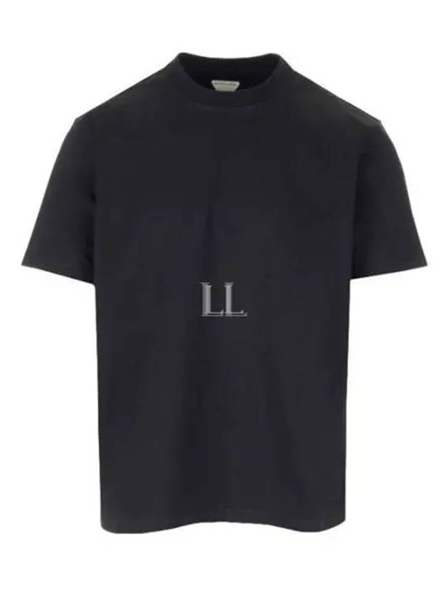 Crew Neck Cotton Jersey Short Sleeve T-Shirt Black - BOTTEGA VENETA - BALAAN 2