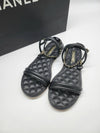 Strap Sandals Quilted Chain Black G40020 - CHANEL - BALAAN 1